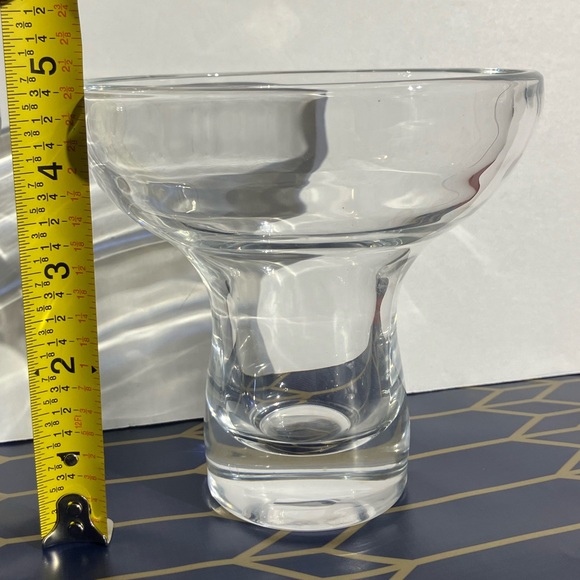 MCM Heavy Mushroom Shaped Cocktail Margarita Set Of 2 Vintage Mid Mod Glasses - Picture 11 of 14